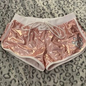 Cheer Athletics rose gold shorts